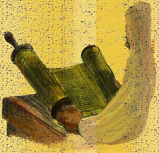 Jesus reading the scroll of isaiah