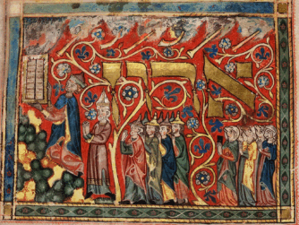 Moses aaron ten commandments right foot manuscript